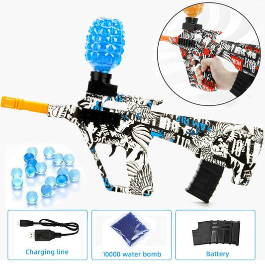 Mini AUG Gel Blaster Rechargeable Electric Machine Toygun With 10000 Pcs Gel Balls
