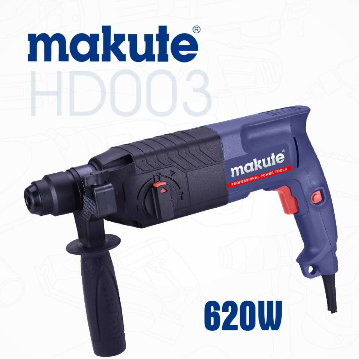 Makute Hd003 24mm Hilti Drill 620watts - 100% Copper