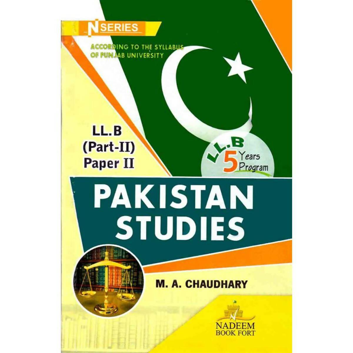 N Series Pakistan Studies Book For LL.B Part-II - ValueBox