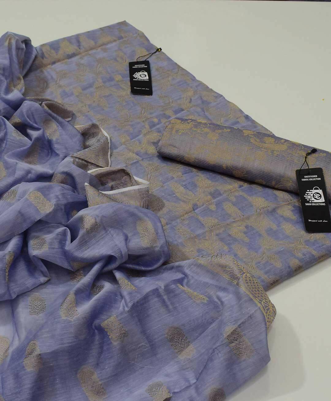 3 PC Paper Cotton Shirt, Dupatta And Trouser - ValueBox