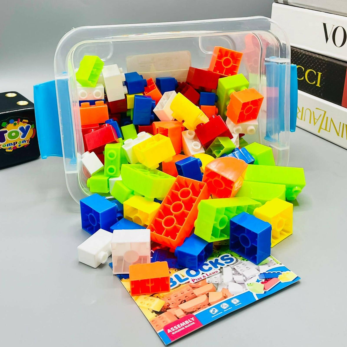 Play & Learn Building Blocks Bucket-93pcs - ValueBox