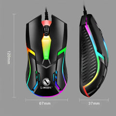 Gaming Mouse 1600Dpi S1 E-Sports Luminous Wired Mouse USB Wired Desktop Laptop Mute Computer Game Mouse