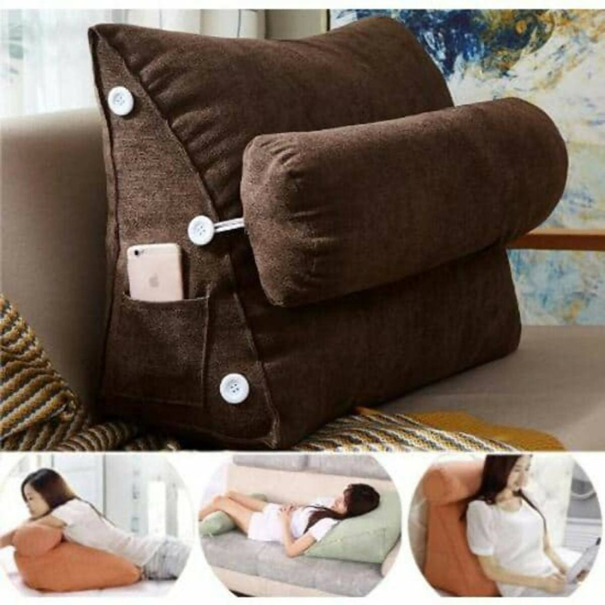 Triangular Back Support Cushion / Pillow 002