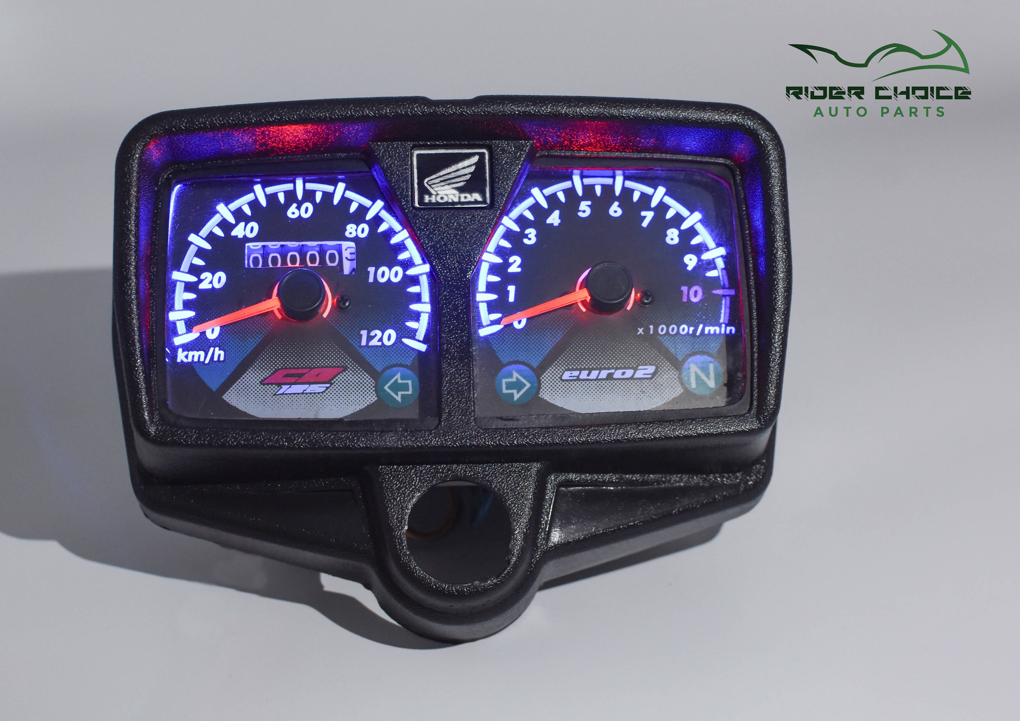 White LED Backlight Glow Meter Speedometer for Honda CG 125 Motorcycle (model euro 2)