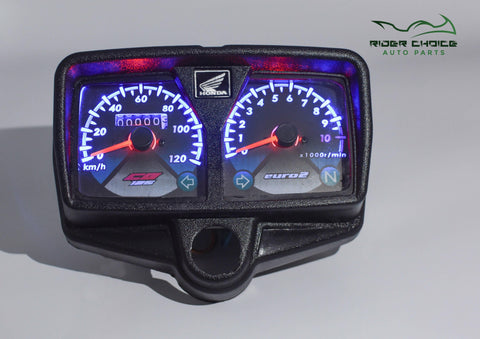 White LED Backlight Glow Meter Speedometer for Honda CG 125 Motorcycle (model euro 2) - ValueBox