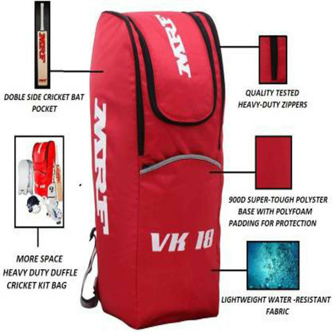 MRF Cricket Kit Duffle Bag - mehroon - ValueBox