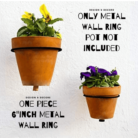 6 Inches Wall Mount Heavy Duty Indoor Outdoor Wall Decor Garden Plant Flower Pot Hanging Rack Stand - ValueBox