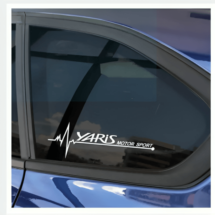 2PCS Car Side Window Vinyl Stickers Decals For Toyota Yaris Accessories - ValueBox