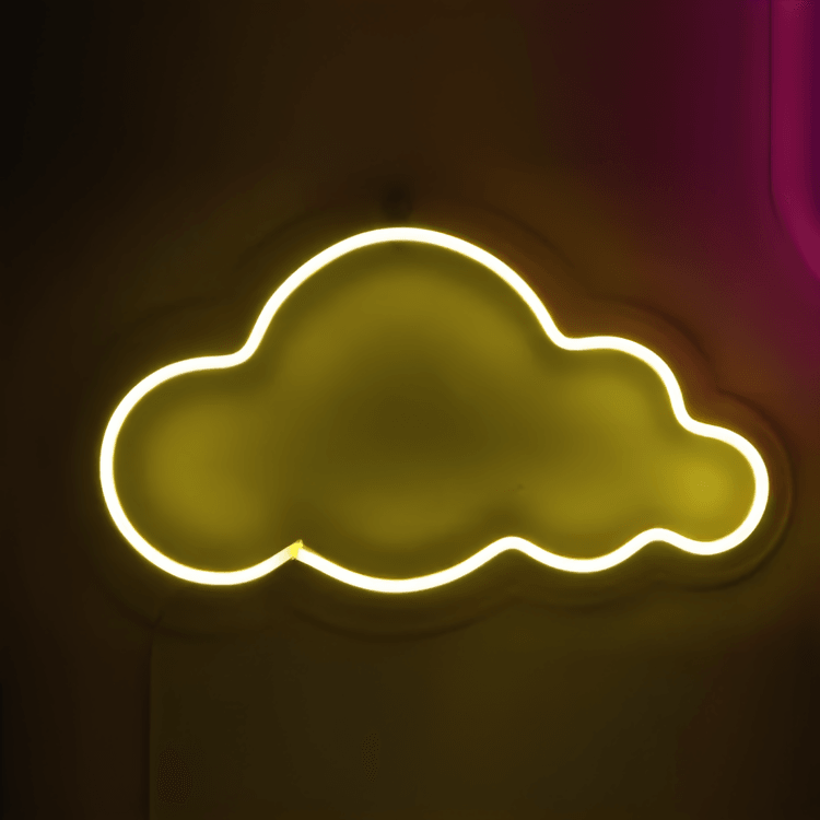Cloud Neon Sign Board Glow Neon Light Wall Signboards Led Sign Boards for Shop Restaurant Room Decoration - ValueBox
