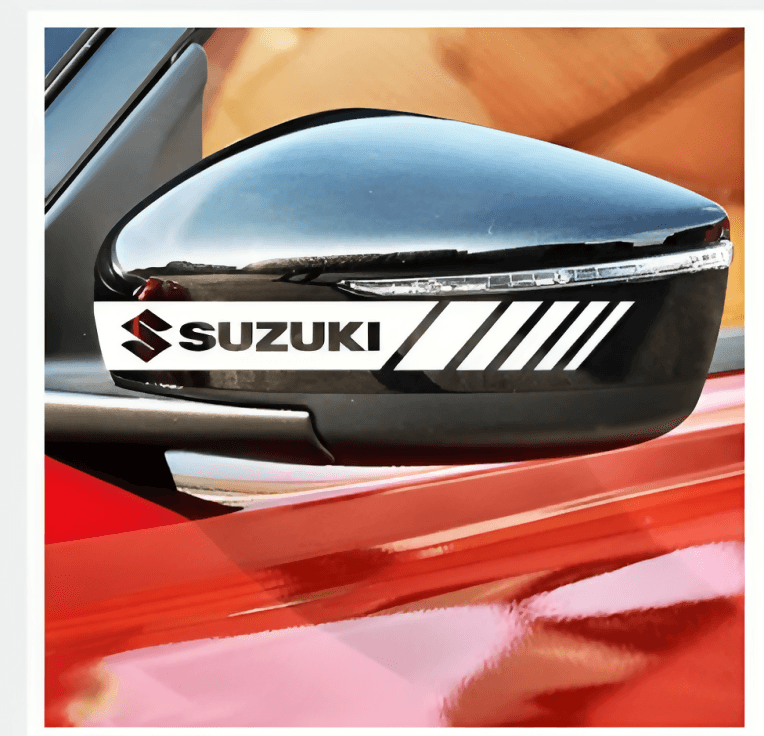 2PCS (WHITE) Car Rearview Mirror Decoration Sticker Body Decal For Suzuki swift Alto Ciaz Accessories Sticker Auto Accessories car Accessories - ValueBox