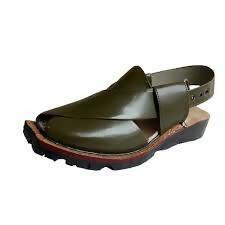 Norozi Chappal White Double Sole and Green Double Sole