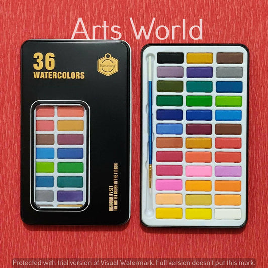36 Colors Solid Watercolor Paints - ValueBox