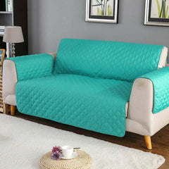 Quilted sofa cover - Blue - ValueBox