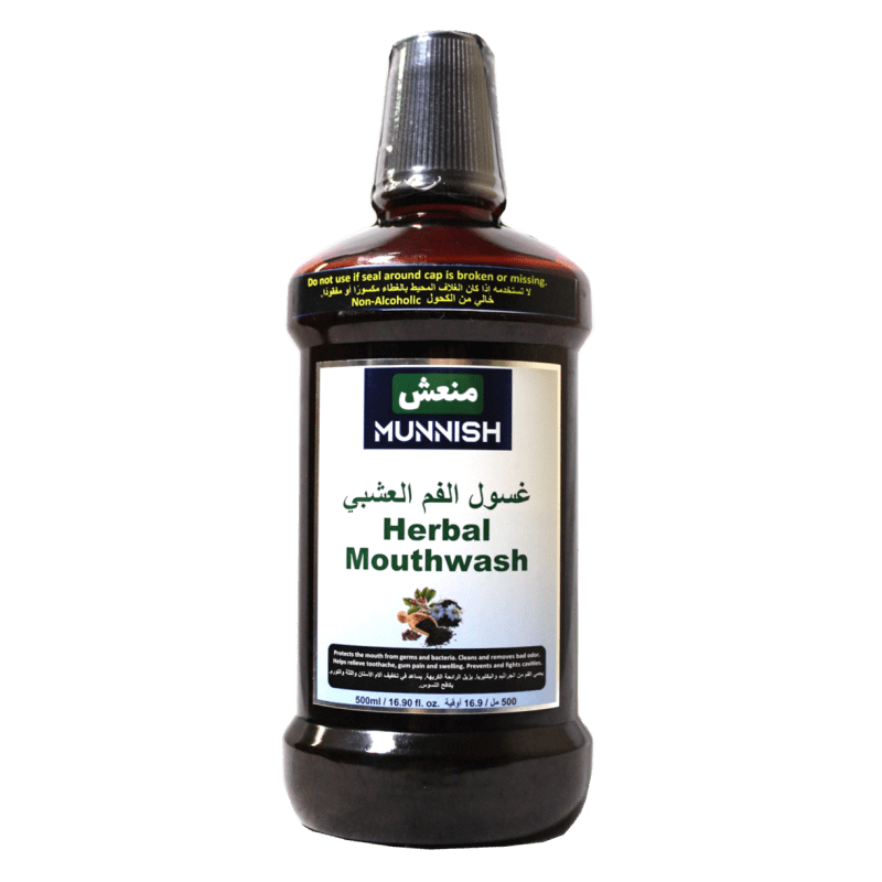Munnish Herbal Mouthwash for Adults 500 ml Bottle liquid