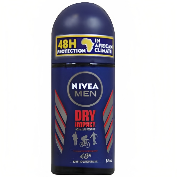 Nivea deodorant roll-on Men dry impact.