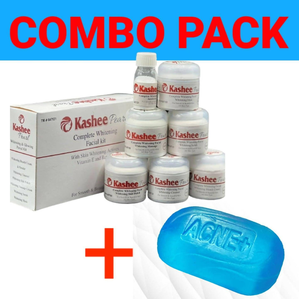 Combo Pack Kashee Pearl Facial kit + Acne soap - ValueBox