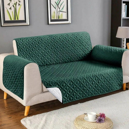 Quilted sofa cover - Dark Green - ValueBox
