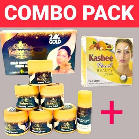 Combo Pack Kashee Pearl 24k Gold Facial kit + Beauty Cream - ValueBox