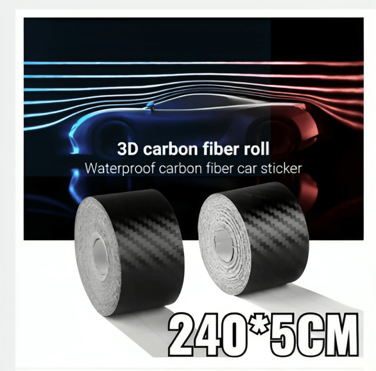 240*5cm New Car Decal 3D Carbon Fiber Car Sticker Paste Protector Strip Door Sill Side Mirror Anti Scratch Tape Protection FilmExterior Accessories Vinyl Decals Creative Decals Design Waterproof Auto Tuning Styling Bumper Truck Decal Vinyl car sticker - ValueBox