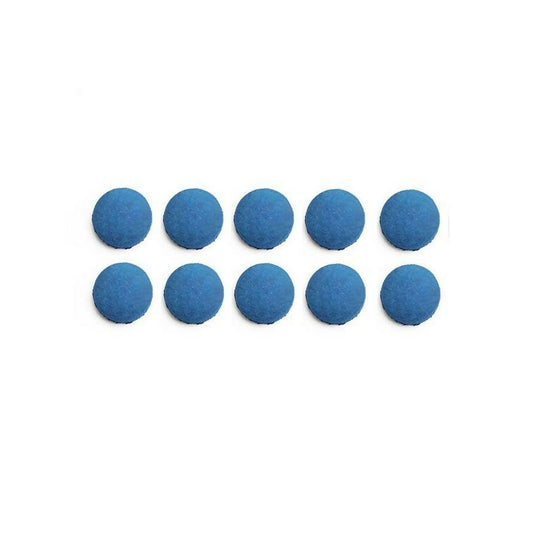 Pack of 10 - Pool Billiard Cue Tips 10mm - Blue - ValueBox