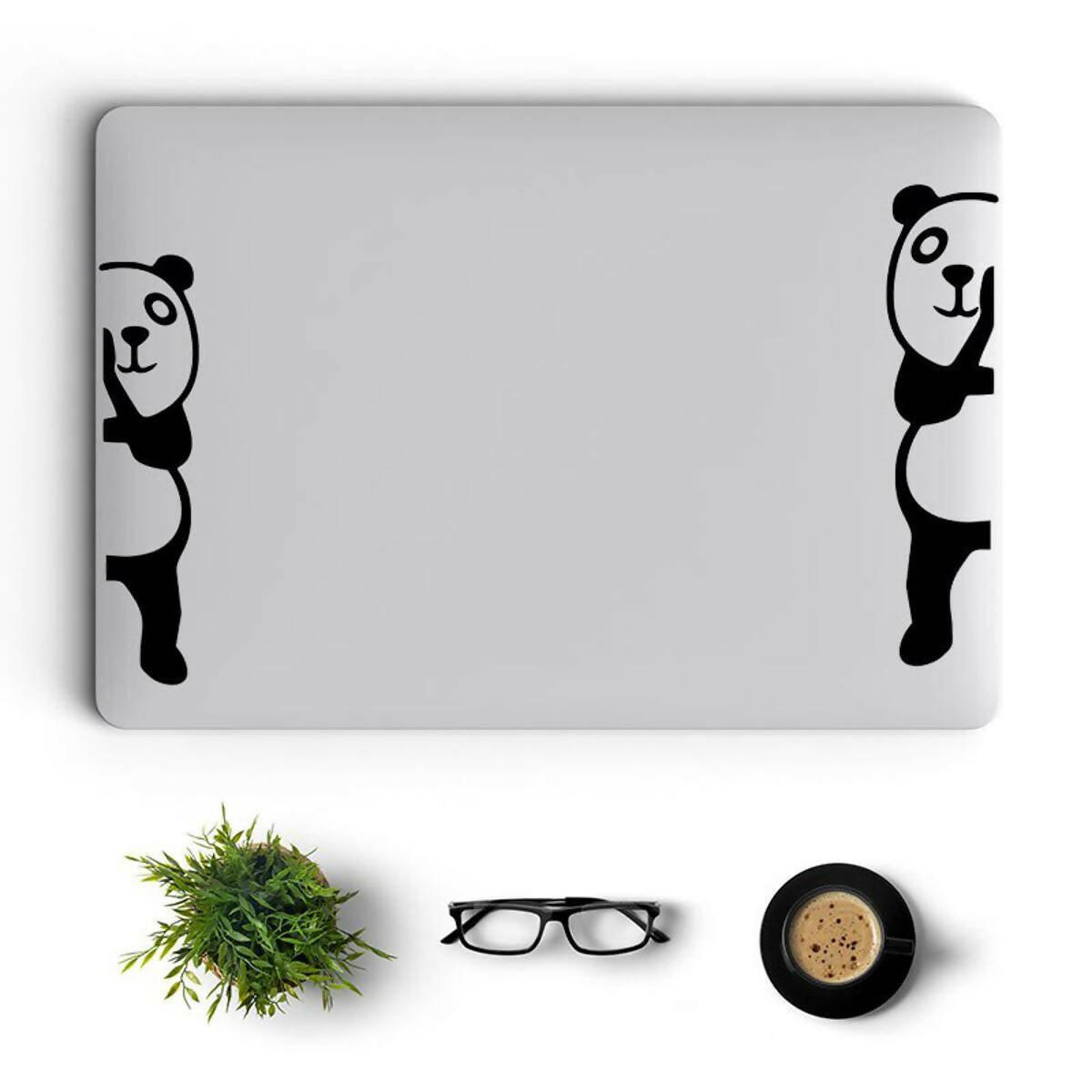 2Pcs Peeking Panda Brother Vinyl Decal Laptop Sticker, Laptop Stickers by Sticker Studio - ValueBox