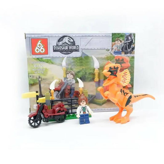 Jurassic Building Blocks World Dinosaurs Figures Bricks Animal Lovely Plastics Collection Toy For Kids - 45 Pcs - Option D - ValueBox