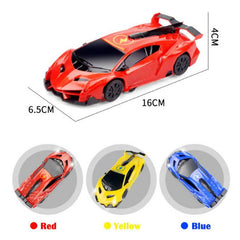 Remote Control Lamborghini Wall Climber Rechargeable Stunt Car With Front Lights - Assorted Color