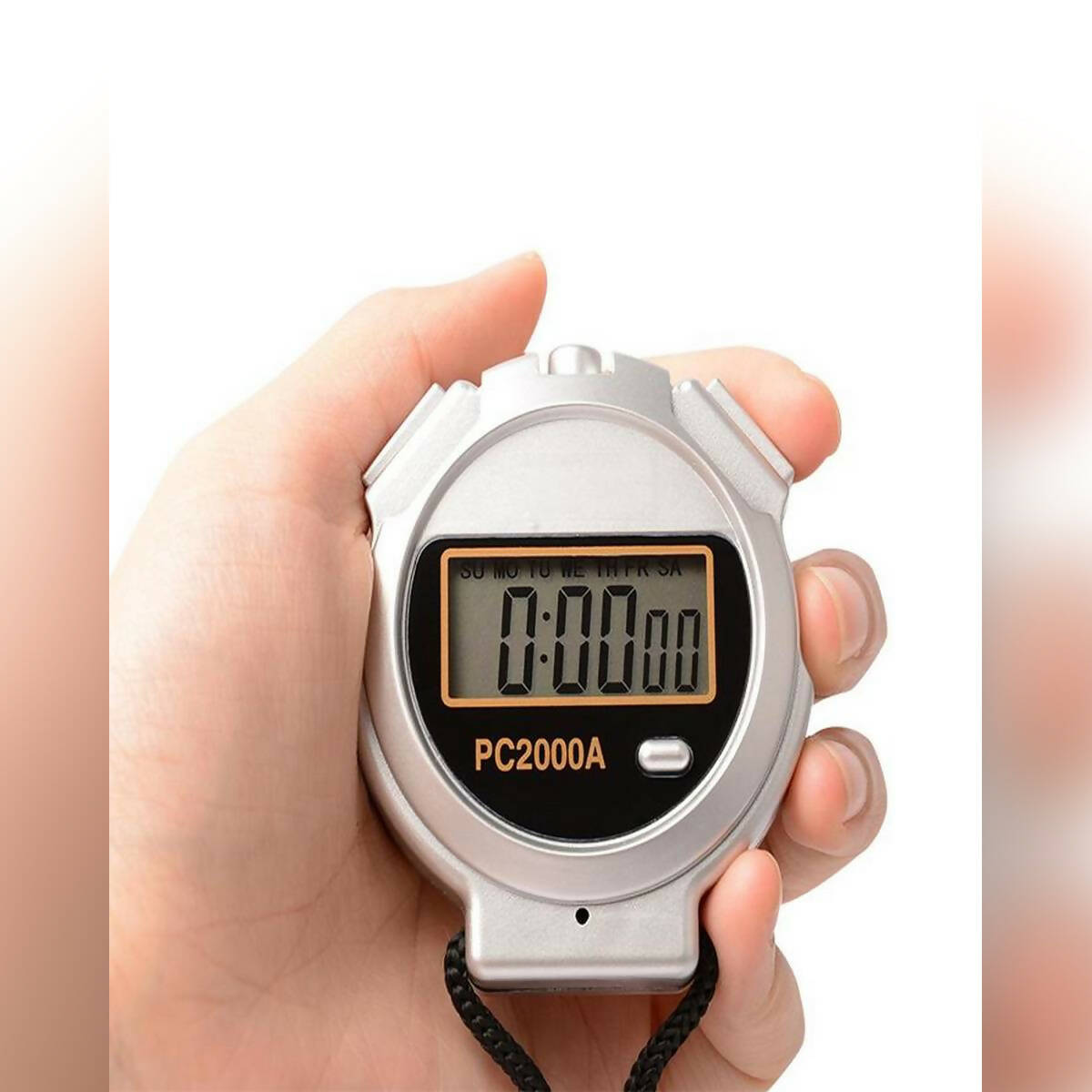 Digital Handheld Multi-Function Sports Stop watch Timer - Silver