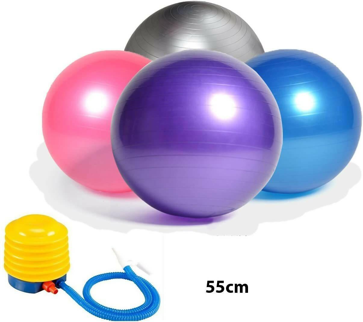 Exercise GYM Fitness Anti-Burst Yoga Ball Included Pump 55cm - ValueBox