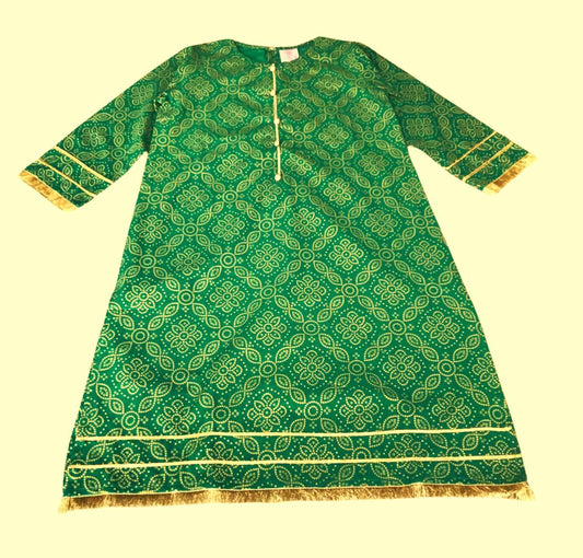 Green Girls' Kurti