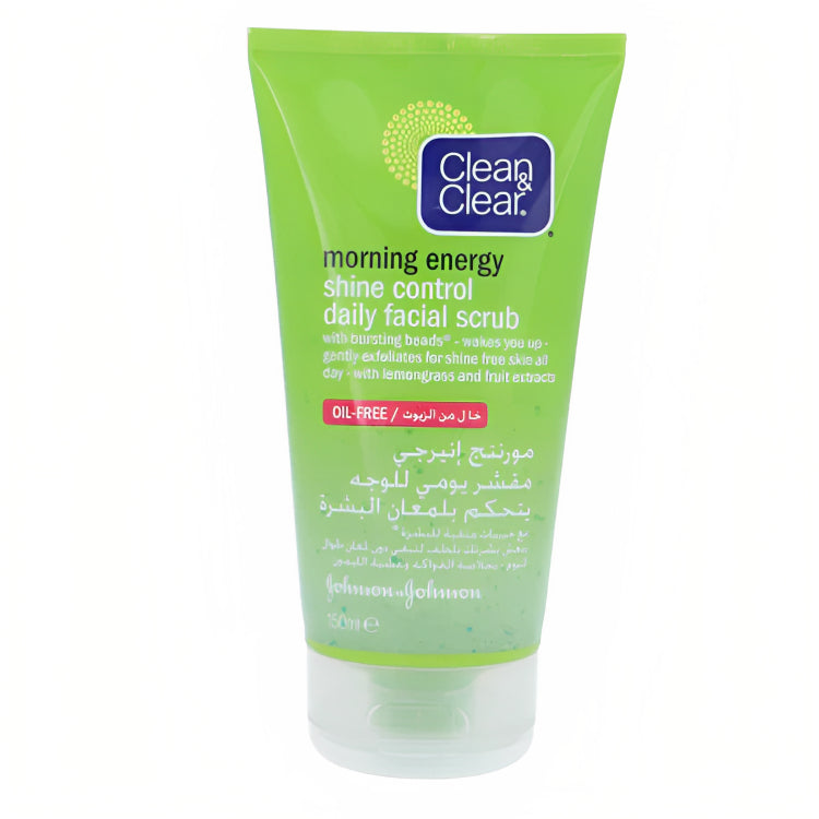 Clean And Clear Morning Energy Shine Control Daily Facial Scrub 150ml