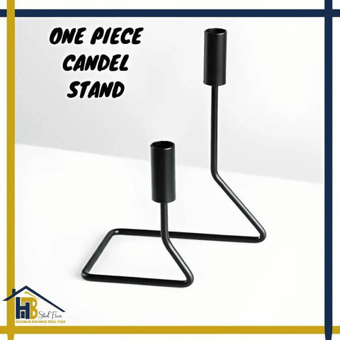 badgeHB One Piece Customize, Black Wire Candle Holders Candlestick Holder, Modern Minimalist Decorative Centerpiece for Fireplace Mantel Coffee Tabletop Counter, Black Finish Black Candelabra, Black Candlestick Holder, Iron Candle Holder, Black Candle - ValueBox