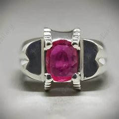Afghan Ruby Ring 925k Solid Silver Ring Sterling Silver for men and women - ValueBox