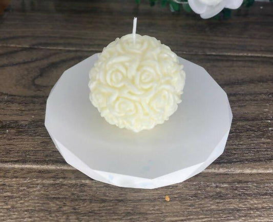 Pack of 2 Scented Rose Ball candles in Medium size