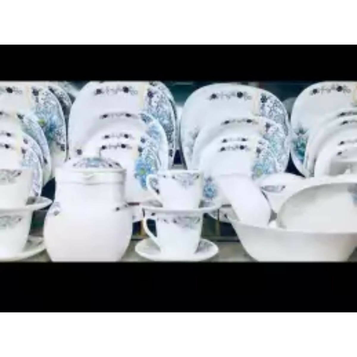 72 Pieces - Marble Dinner set For 8 Person Service