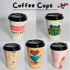 3 Pcs Different Type Stylish Design Coffee Cups (L3.5xW3.5xH5.0)Inches - ValueBox