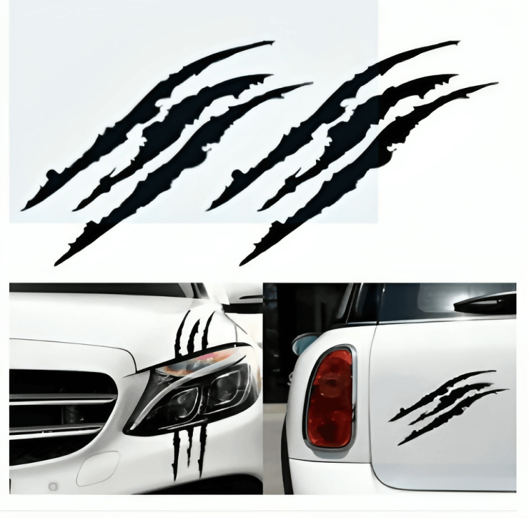 2PCS Car Sticker Scratch Stripe Marks Headlight Decal Creative Scratch Sticker Sticker 40x12cm - ValueBox