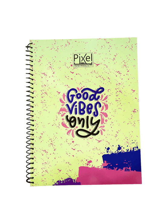 PIXEL SPIRAL SUBJECTS NOTEBOOK 4 SUBJCTS A4 SIZE IMPORTED PAPER - ValueBox