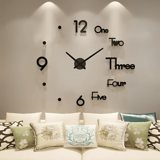 3d Diy Large Wall Clock Modern Design Silent Wall Sticker Clock Acrylic Mirror Self Adhesive Wall Clocks Living Room Home Decor
