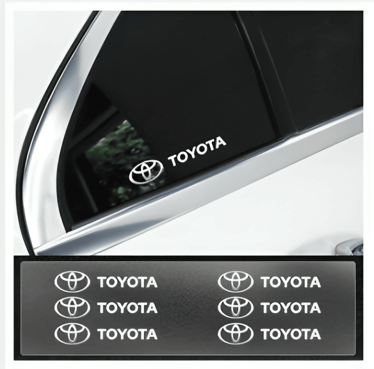 4Pcs (Stickers) Car Side Window Glass Stickers Decals DIY Accessories For Toyota Prado Corolla Yaris Prius vigo vitz Sticker Auto Accessories - ValueBox