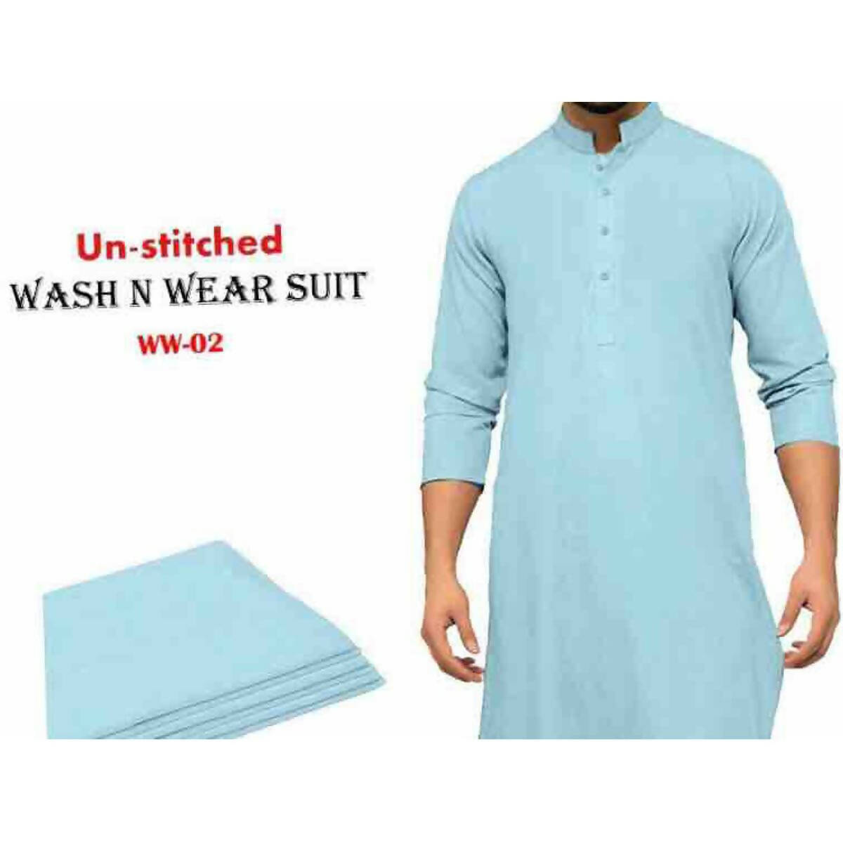 Pure wash N wear New suits for men in blue