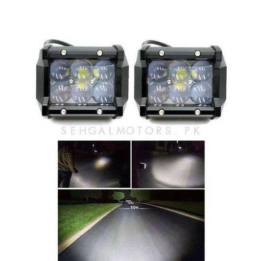 SMD LED Cree Bar With Nano Projection Lens - Pair - Cree LED Work Light Flood Spot Light Offroad Driving LED Light Bar
