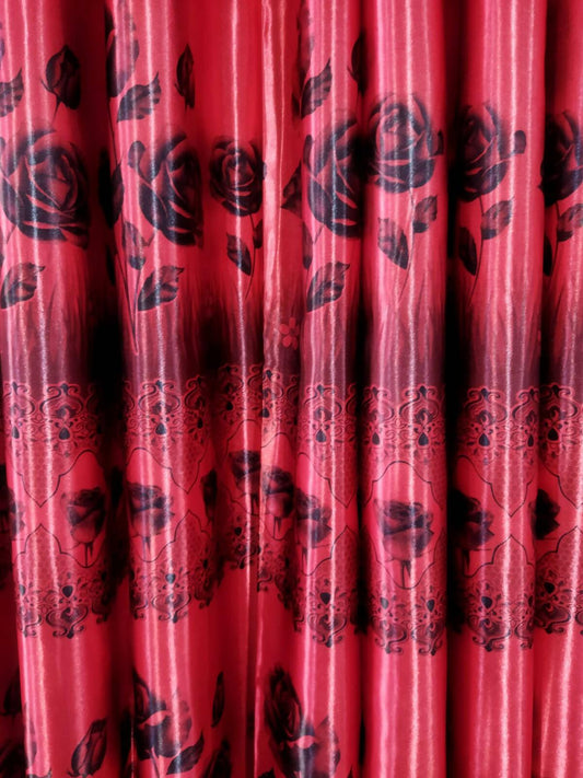 Silk printed curtain