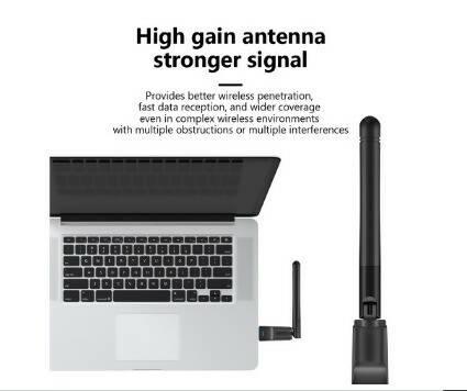 Alfa Net Wifi Wireless-n Usb Adapter Antenna Receiver Catcher Ghz 150 / 300 Mbps