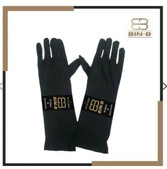 Black Cotton Hijab Gloves Sun-Block for Women