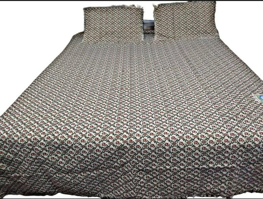 Multani Double Bedsheet - King size Bedsheet - 3pc Bedsheet - 90×108 inch - Gultax Bedsheet