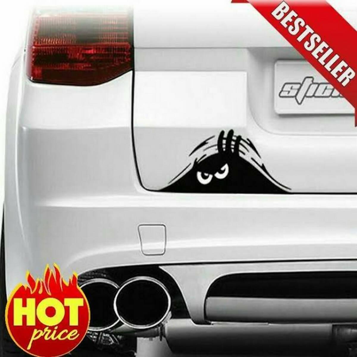 Peeking Monster (Black) Car Sticker vinyl decal decorate sticker Waterproof Fashion Funny Car Styling Accessories - ValueBox