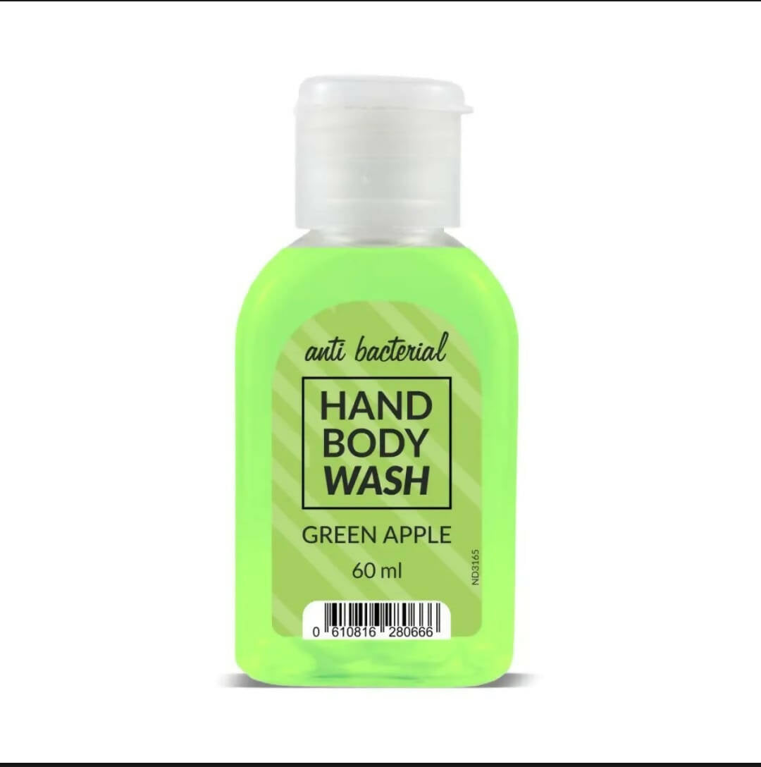 Travel Size Face Wash Antibacterial Green Apple Hand Wash Body Wash 60 ml