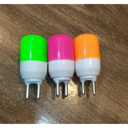 3 pieces SMD led Zero bulb, alternative to Zero watt bulb multicolor flower shape and two pin plug bulb, Night Bulb - Décor Lighting Light Bulbs - ValueBox