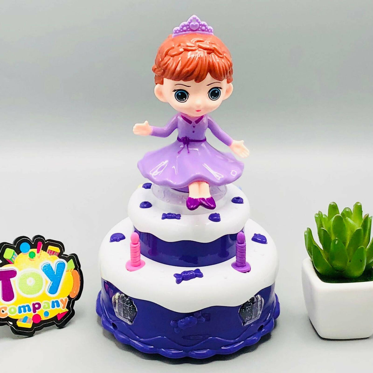 Cute Cake Rotating Snow Doll With Light & Music - ValueBox